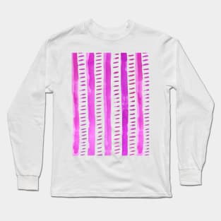 Watercolor lines - pink Long Sleeve T-Shirt